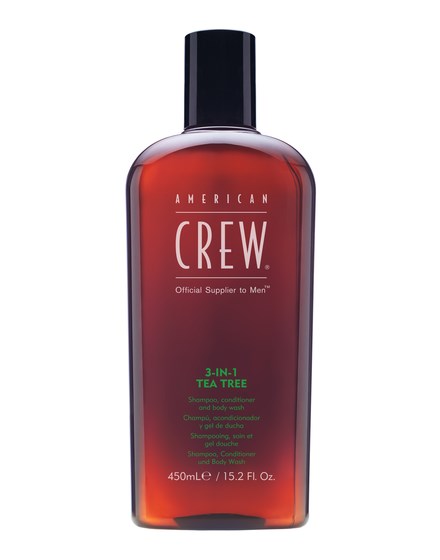 American Crew Classic 3w1 szampon odżywka i żel pod prysznic o zapachu drzewa herbacianego 450 ml