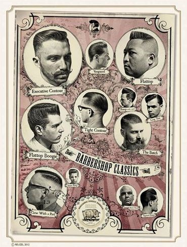 Reuzel Poster Classics Haircuts plakat 50 x 71 cm
