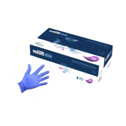 Zarys rękawiczki diagnostyczne nitrylowe niebieskie XS